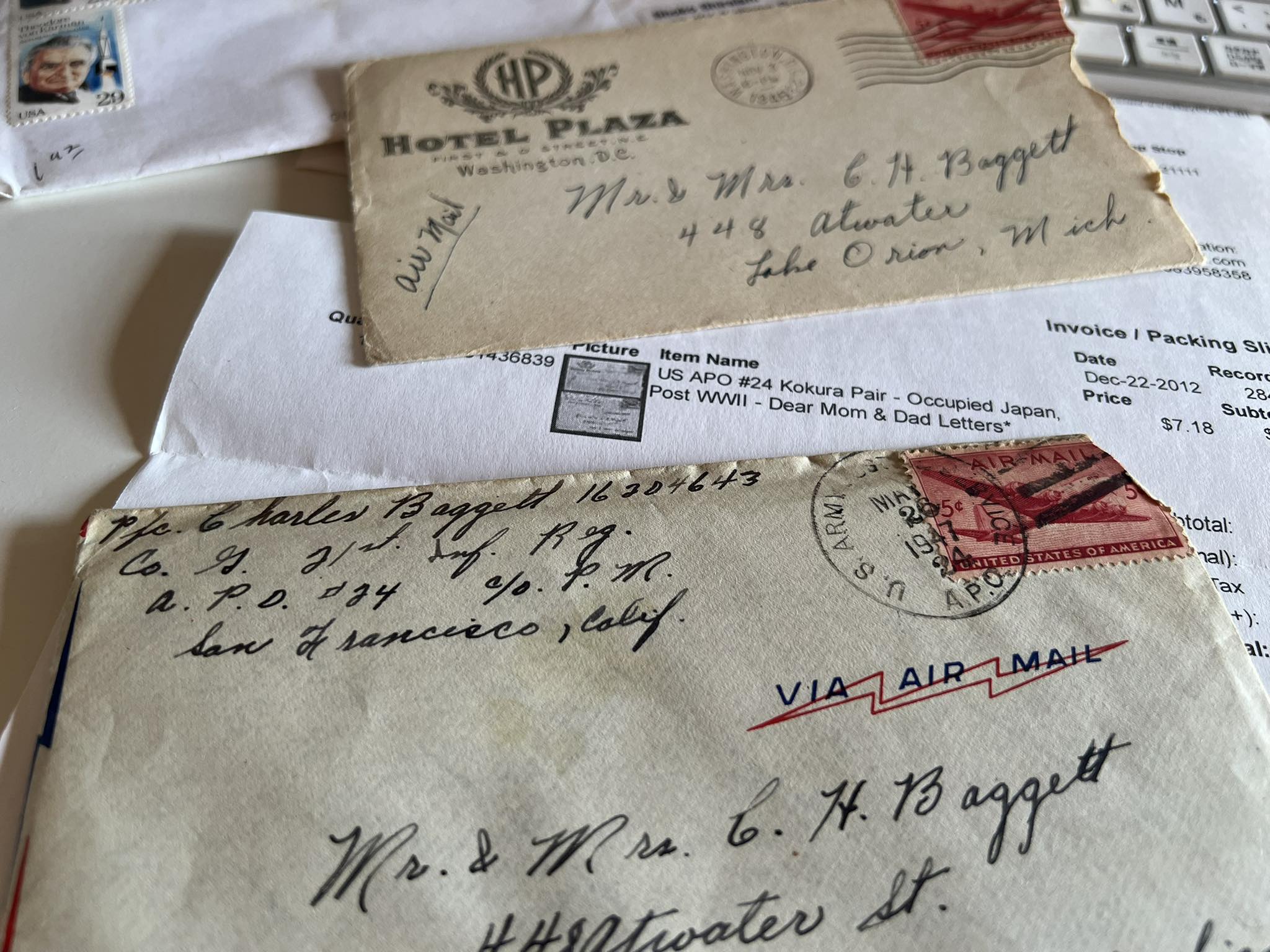 Dear Mom & Dad Letters | “US APO #24 Kokura Pair-Occupied Japan”